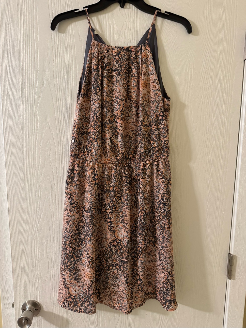 Orange paisley dress